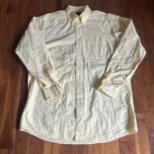 Jos. A. Bank Men's LT Yellow Long Sleeve Button-Down Shirt Casual